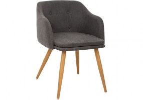 Cadeira-fixa-estofada-ANM-8011 F-pés-metal-imitando-madeira-tecido-cinza-HS-Móveis1
